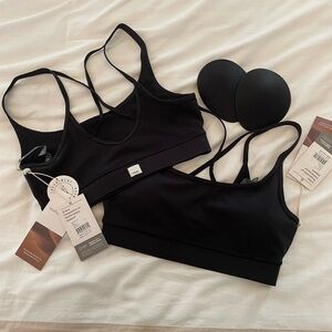 2 Vuori Mindset black sports bras in size small NWT. Selling both together